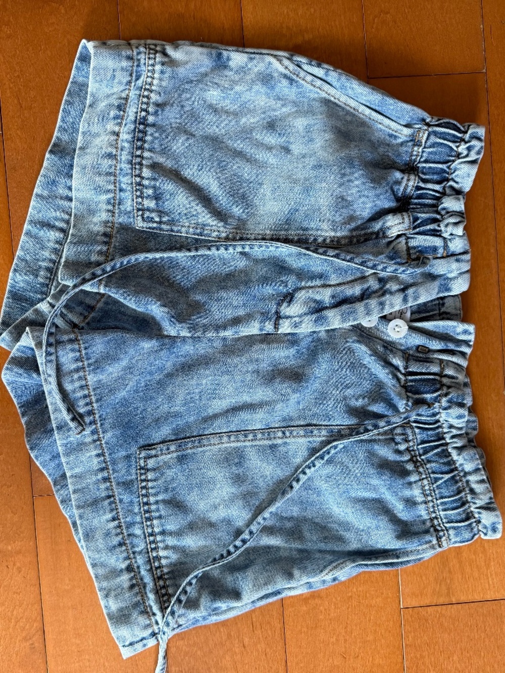 Rails Foster Paperbag denim shorts